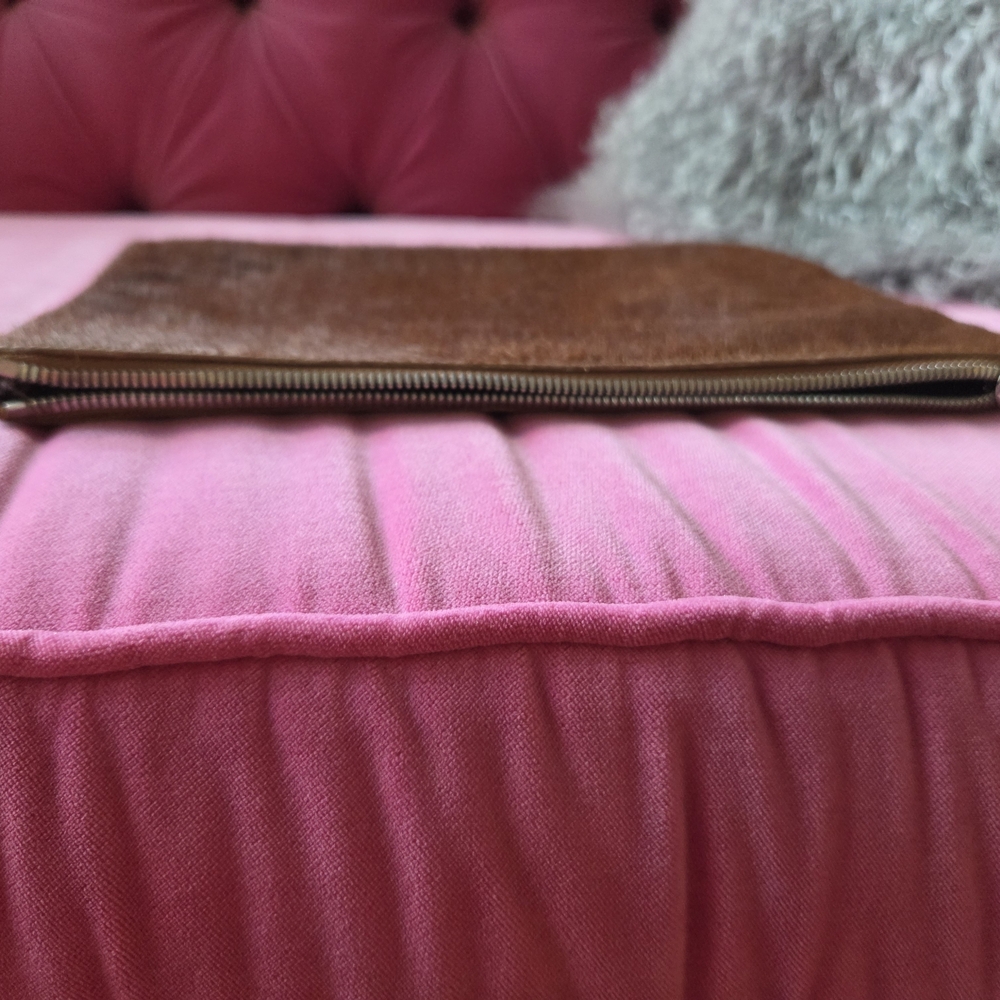 August Calf Hair Brown Clutch - Picture 7 of 7